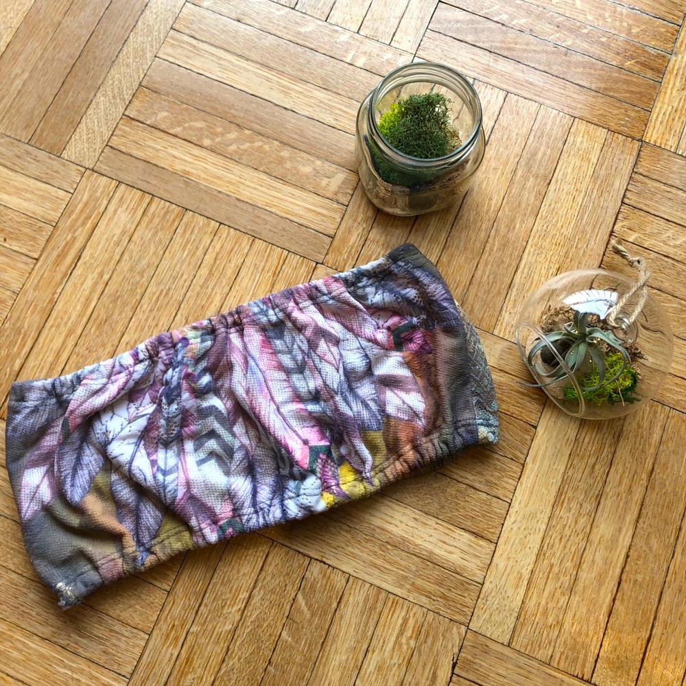 Feather bandeau top